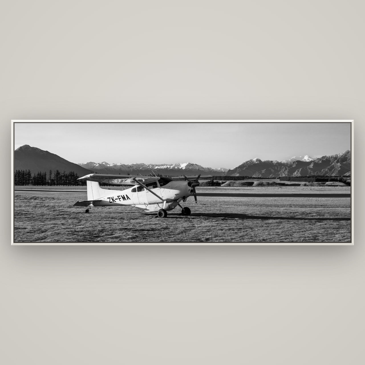 Adventure's Prelude, Sunset at Mount Aspiring — Basel White, 198×70 cm. New Zealand fine art wall art by Stephen Milner.