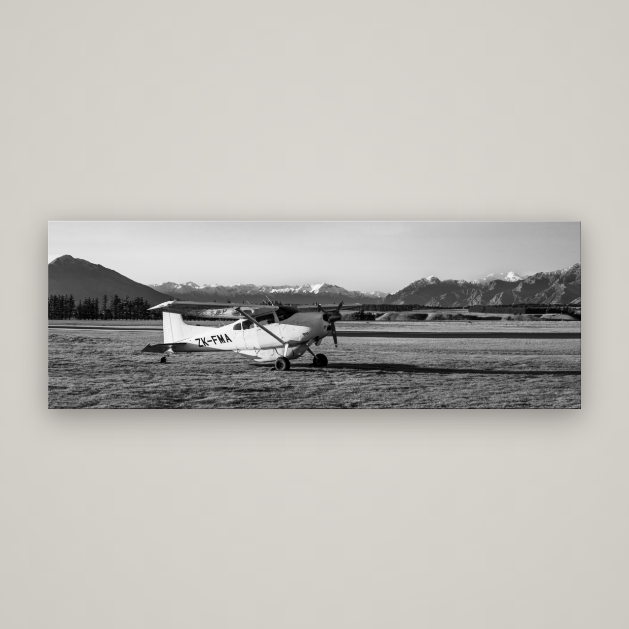 Adventure's Prelude, Sunset at Mount Aspiring — No frame, 198×70 cm. New Zealand fine art wall art by Stephen Milner.