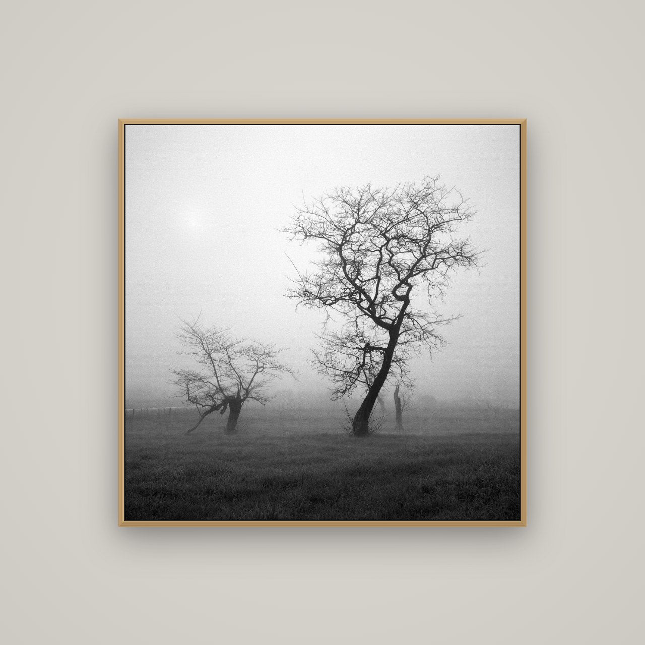 And Child, Waikato, Basel Natural Oak, 100×100 cm. New Zealand fine art wall art by Stephen Milner.