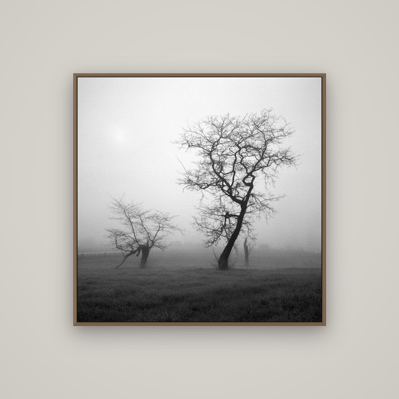 And Child, Waikato, Basel Walnut, 100×100 cm. New Zealand fine art wall art by Stephen Milner.