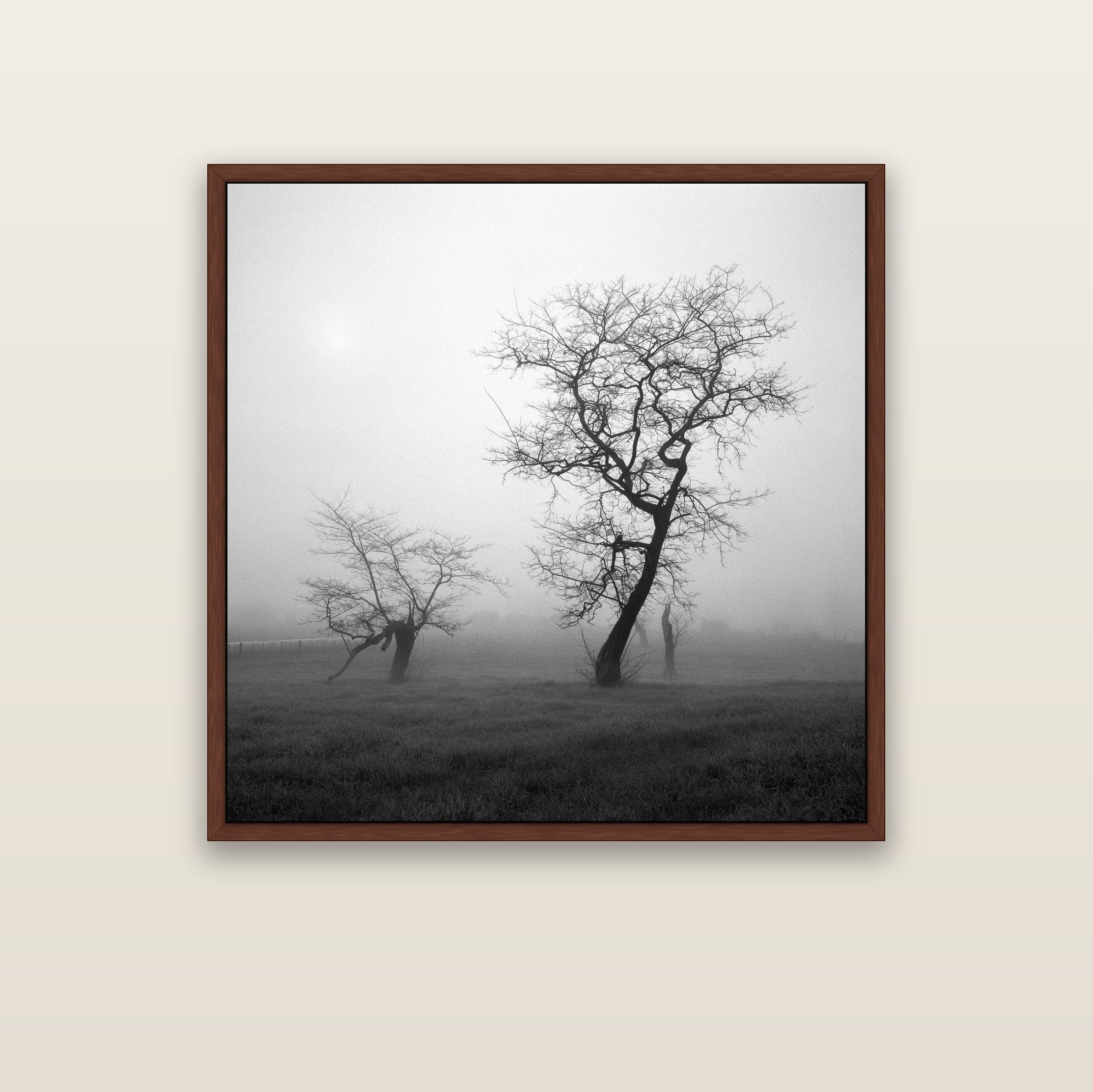 And Child, Waikato — brown float frame framed canvas print. New Zealand fine art landscape wall art by Stephen Milner.