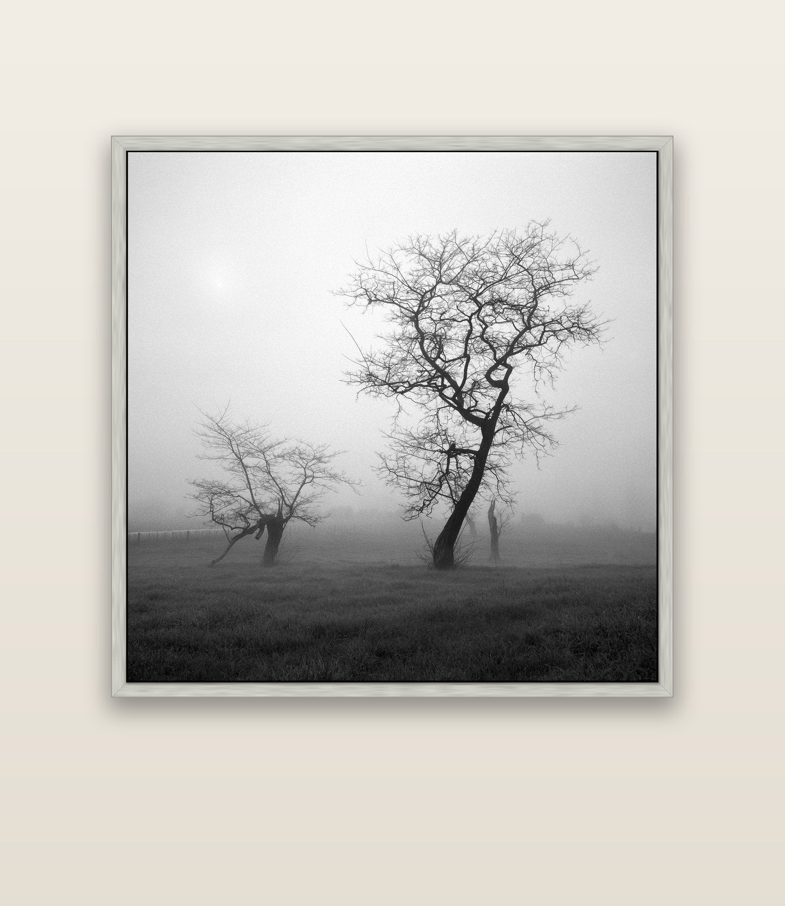 And Child, Waikato — silver float frame canvas, 133 × 133 cm. New Zealand fine art landscape wall art by Stephen Milner.