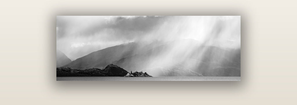 Aspiring Storm, Lake Wanaka — acrylic glass print. New Zealand fine art landscape wall art by Stephen Milner.