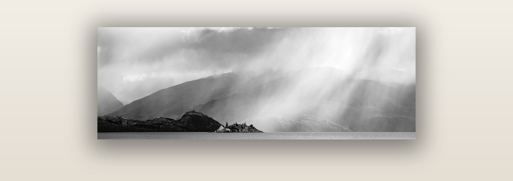 Aspiring Storm, Lake Wanaka — acrylic glass print. New Zealand fine art landscape wall art by Stephen Milner.