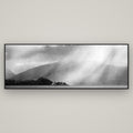 Aspiring Storm, Lake Wanaka — Basel Black, 198×70 cm. New Zealand fine art wall art by Stephen Milner.