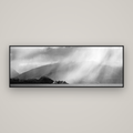 Aspiring Storm, Lake Wanaka — Basel Black Matte, 198×70 cm. New Zealand fine art wall art by Stephen Milner.
