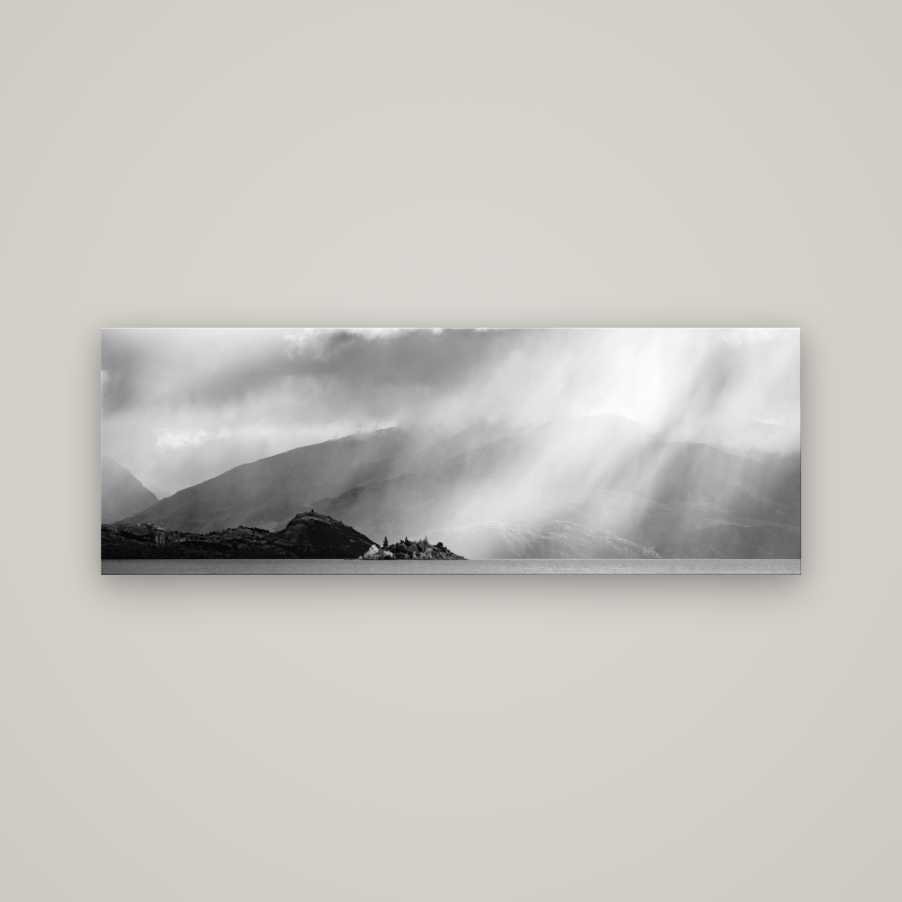 Aspiring Storm, Lake Wanaka — No frame, 170×60 cm. New Zealand fine art wall art by Stephen Milner.