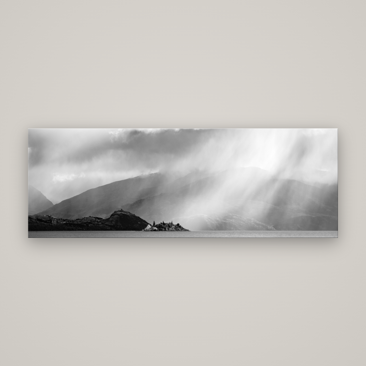Aspiring Storm, Lake Wanaka — No frame, 198×70 cm. New Zealand fine art wall art by Stephen Milner.