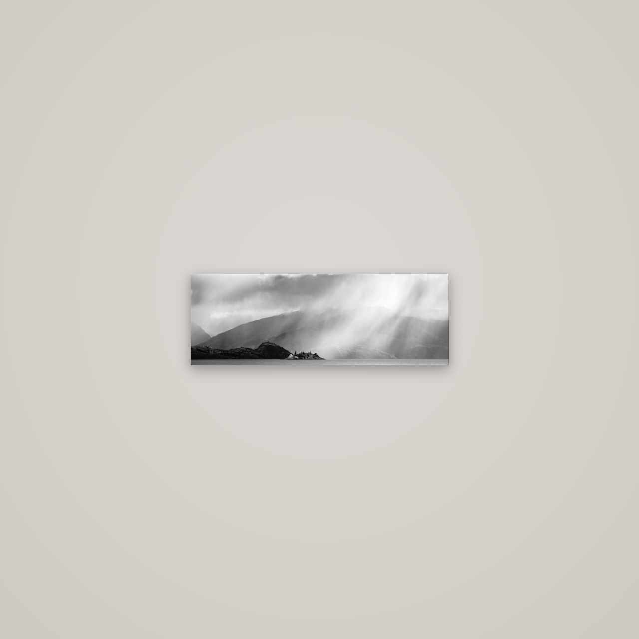 Aspiring Storm, Lake Wanaka — No frame, 45×16 cm. New Zealand fine art wall art by Stephen Milner.