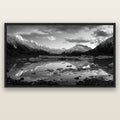 Aurora of Aoraki, Tasman Glacier's Awakening — black float frame canvas, 200 × 130 cm. New Zealand fine art landscape wall art by Stephen Milner.