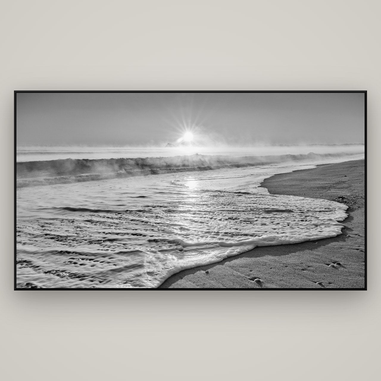 Beach Dreams, Whakatāne — ArtBox Black, 196×110 cm. New Zealand fine art wall art by Stephen Milner.