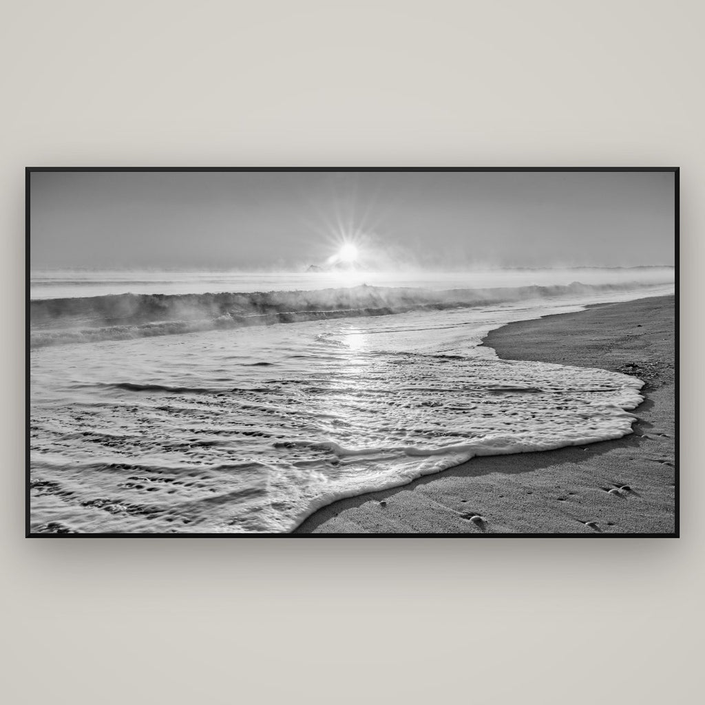 Beach Dreams, Whakatāne — Basel Black Matte, 196×110 cm. New Zealand fine art wall art by Stephen Milner.
