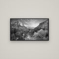 Canyon Evening, Zion National Park — Basel Black, 107×60 cm. New Zealand fine art wall art by Stephen Milner.