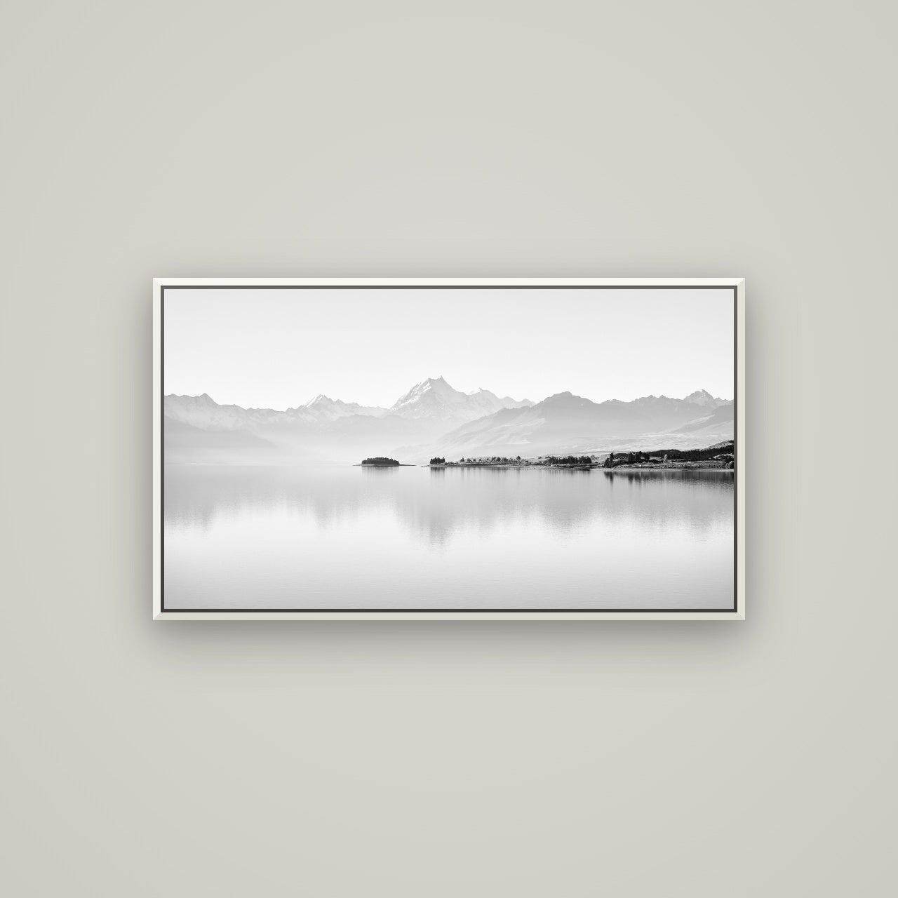 Cook's Elegance, Lake Pukaki — Basel White, 107×60 cm. New Zealand fine art wall art by Stephen Milner.