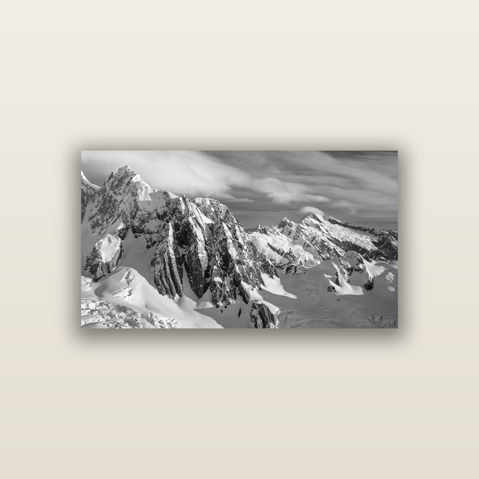Crown of Cloud, Southern Alps — acrylic panel print, small 76 × 38 cm. New Zealand fine art landscape wall art by Stephen Milner.