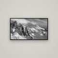 Crown of Cloud, Southern Alps — Basel Black, 107×60 cm. New Zealand fine art wall art by Stephen Milner.