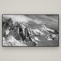 Crown of Cloud, Southern Alps — Basel Black, 196×110 cm. New Zealand fine art wall art by Stephen Milner.
