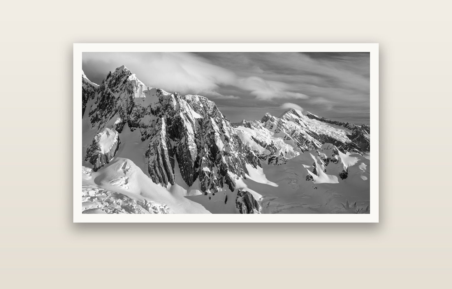 Crown of Cloud, Southern Alps — Hahnemühle fine art print, 120 × 70 cm. New Zealand fine art landscape photography by Stephen Milner.