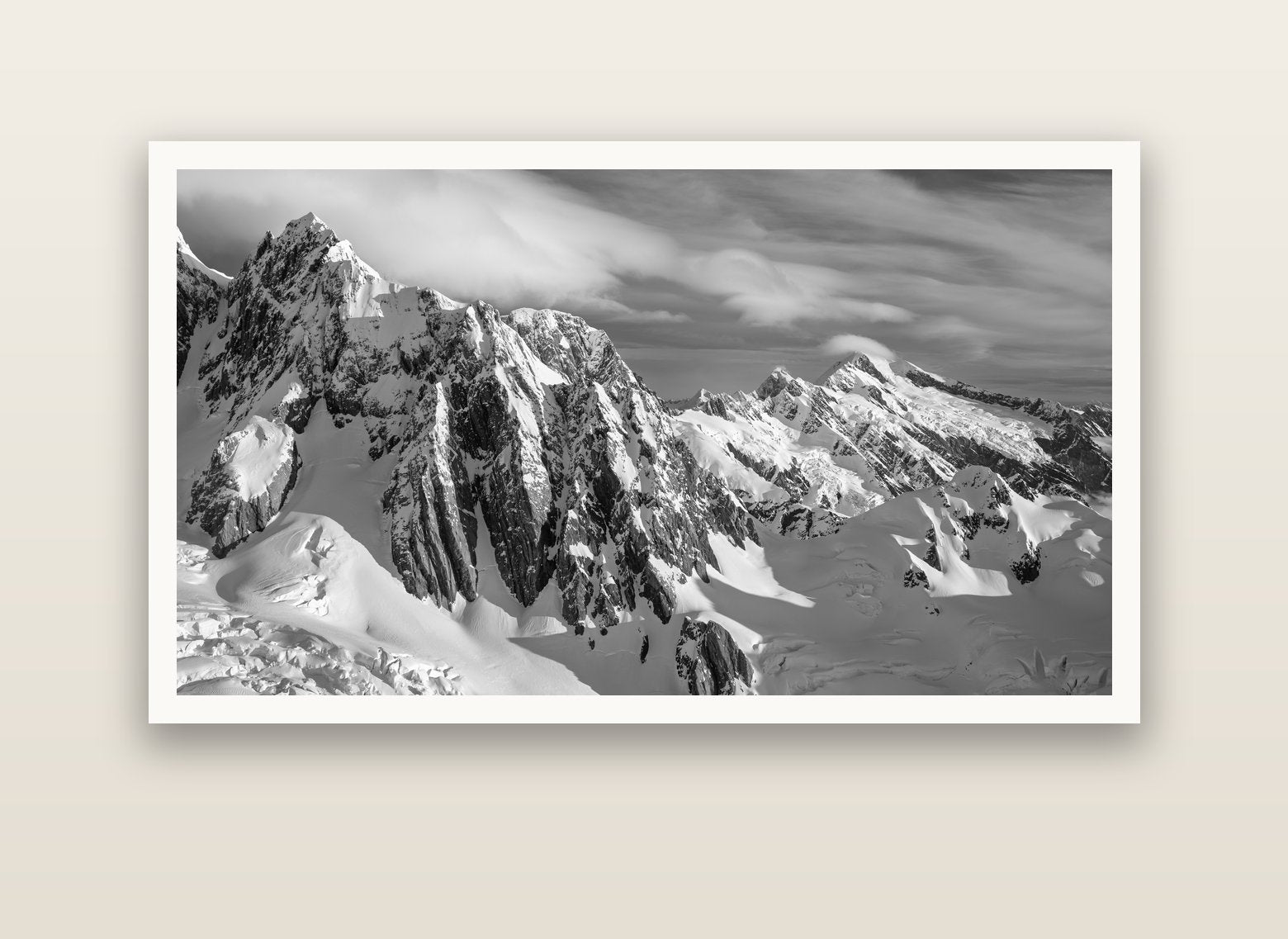 Crown of Cloud, Southern Alps — Hahnemühle fine art print, 150 × 75 cm. New Zealand fine art landscape photography by Stephen Milner.