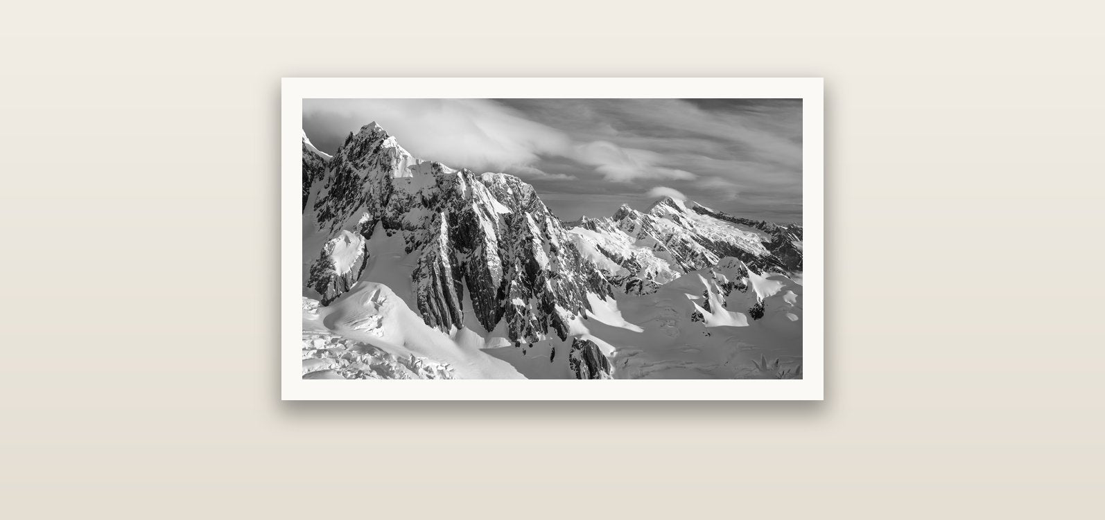 Crown of Cloud, Southern Alps — Hahnemühle fine art print, 61 × 36 cm. New Zealand fine art landscape photography by Stephen Milner.