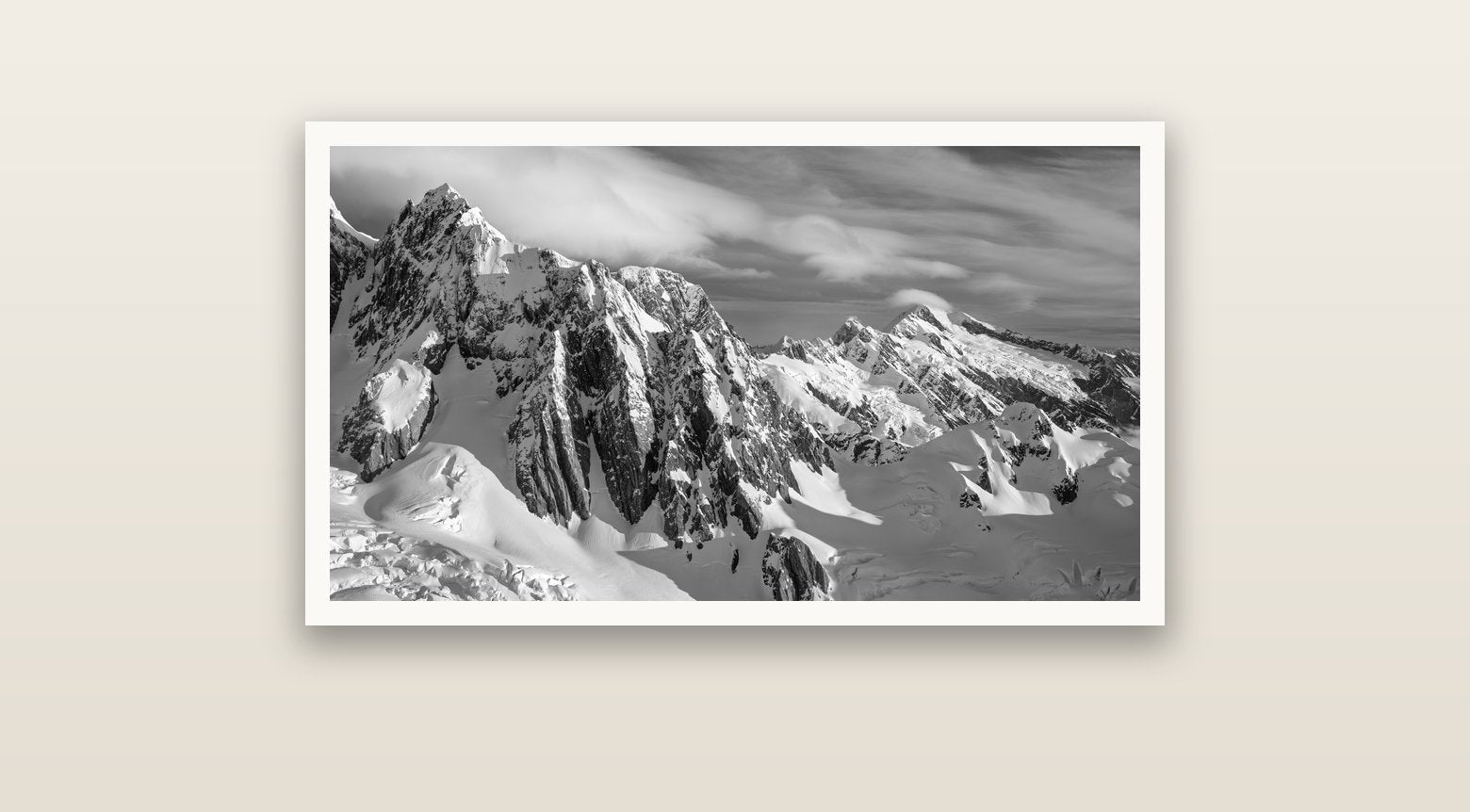 Crown of Cloud, Southern Alps — Hahnemühle fine art print, 91 × 51 cm. New Zealand fine art landscape photography by Stephen Milner.
