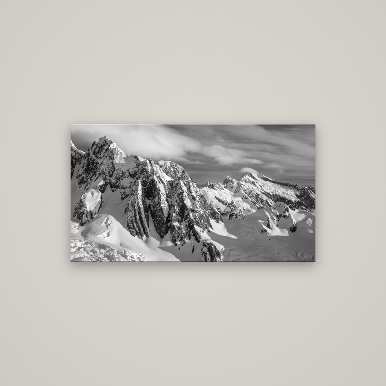 Crown of Cloud, Southern Alps — No frame, 107×60 cm. New Zealand fine art wall art by Stephen Milner.