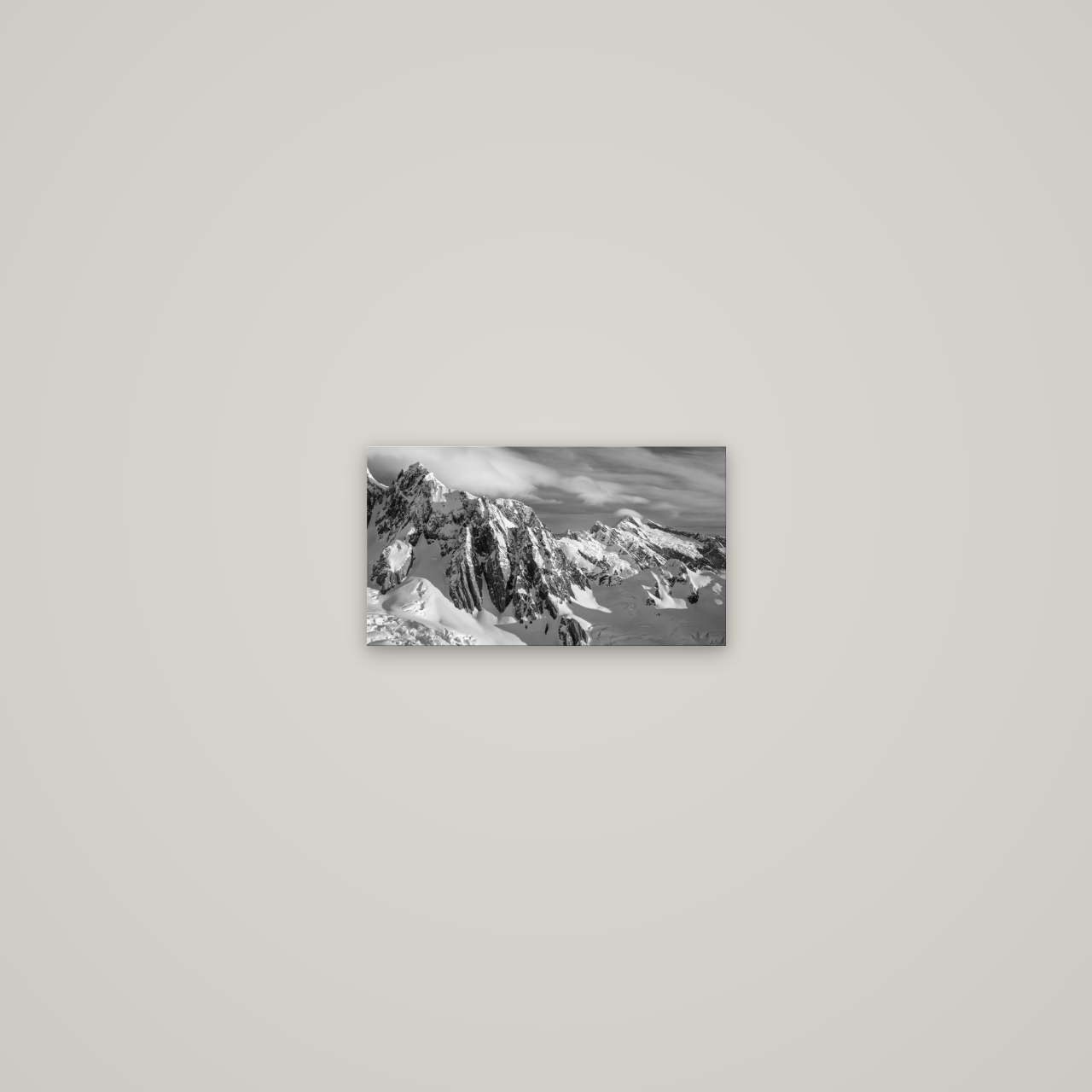 Crown of Cloud, Southern Alps — No frame, 27×15 cm. New Zealand fine art wall art by Stephen Milner.