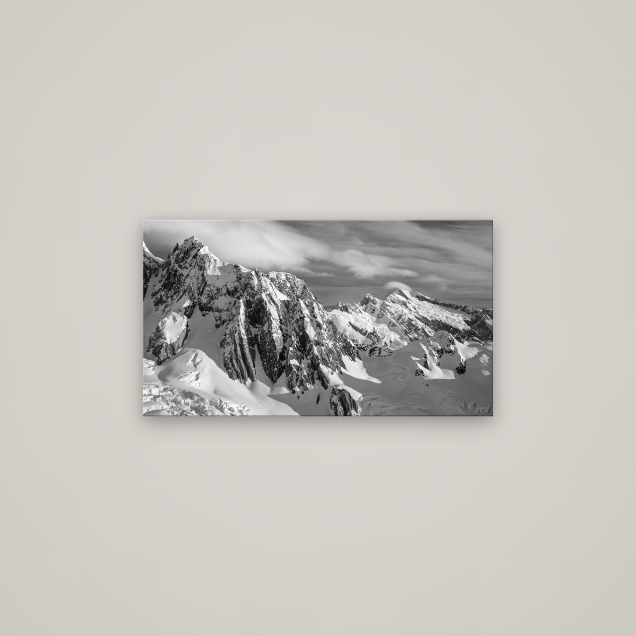 Crown of Cloud, Southern Alps — No frame, 80×45 cm. New Zealand fine art wall art by Stephen Milner.