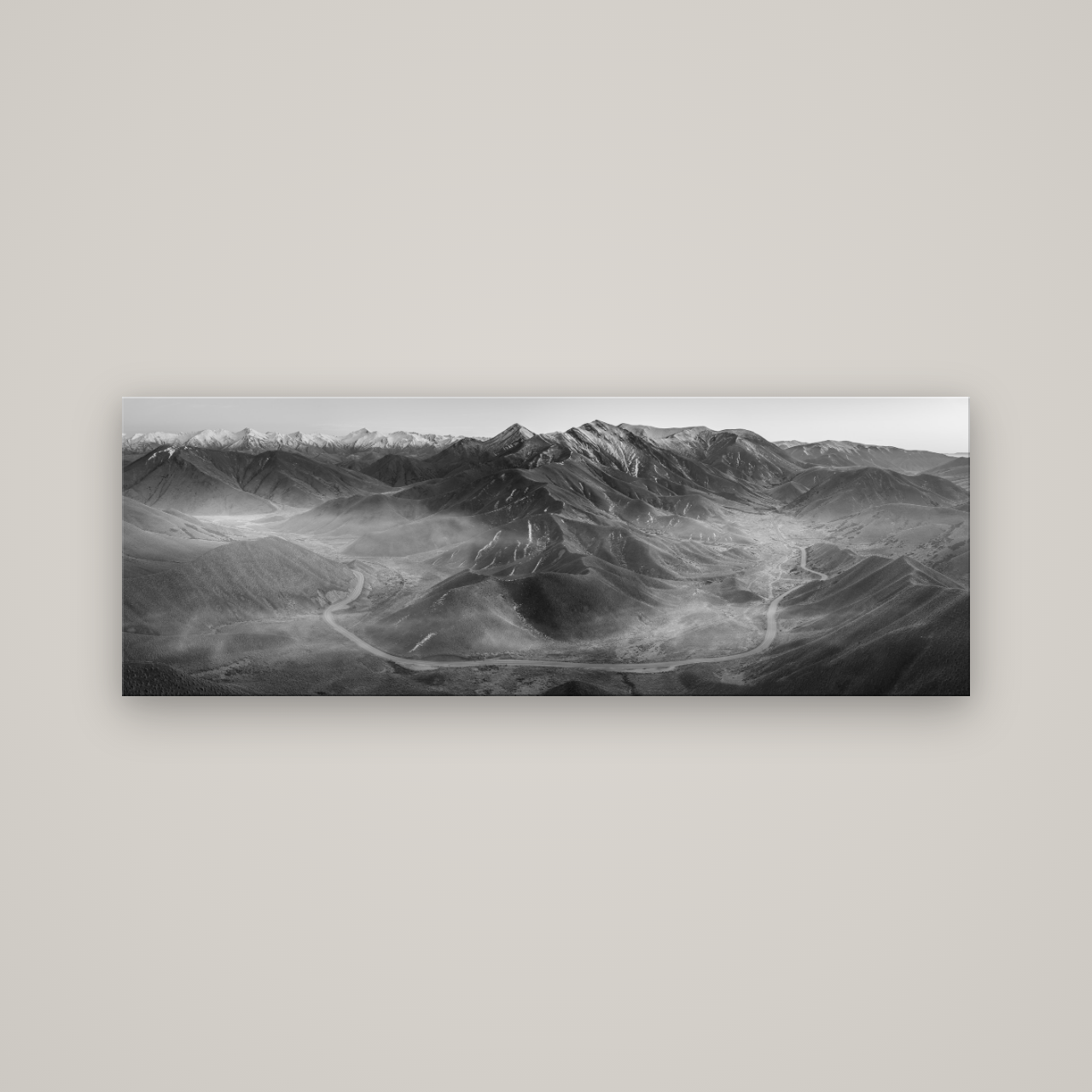 Dawn's Embrace, Lindis Pass Chronicles — No frame, 170×60 cm. New Zealand fine art wall art by Stephen Milner.