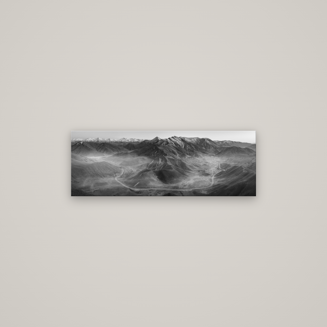 Dawn's Embrace, Lindis Pass Chronicles — No frame, 85×30 cm. New Zealand fine art wall art by Stephen Milner.