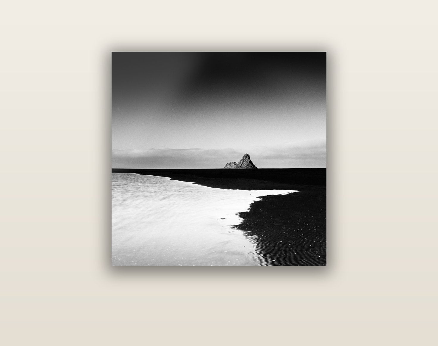 Dawns Lost Treasure, Karekare Beach — acrylic glass print, 61 × 61 cm. New Zealand fine art landscape wall art by Stephen Milner.