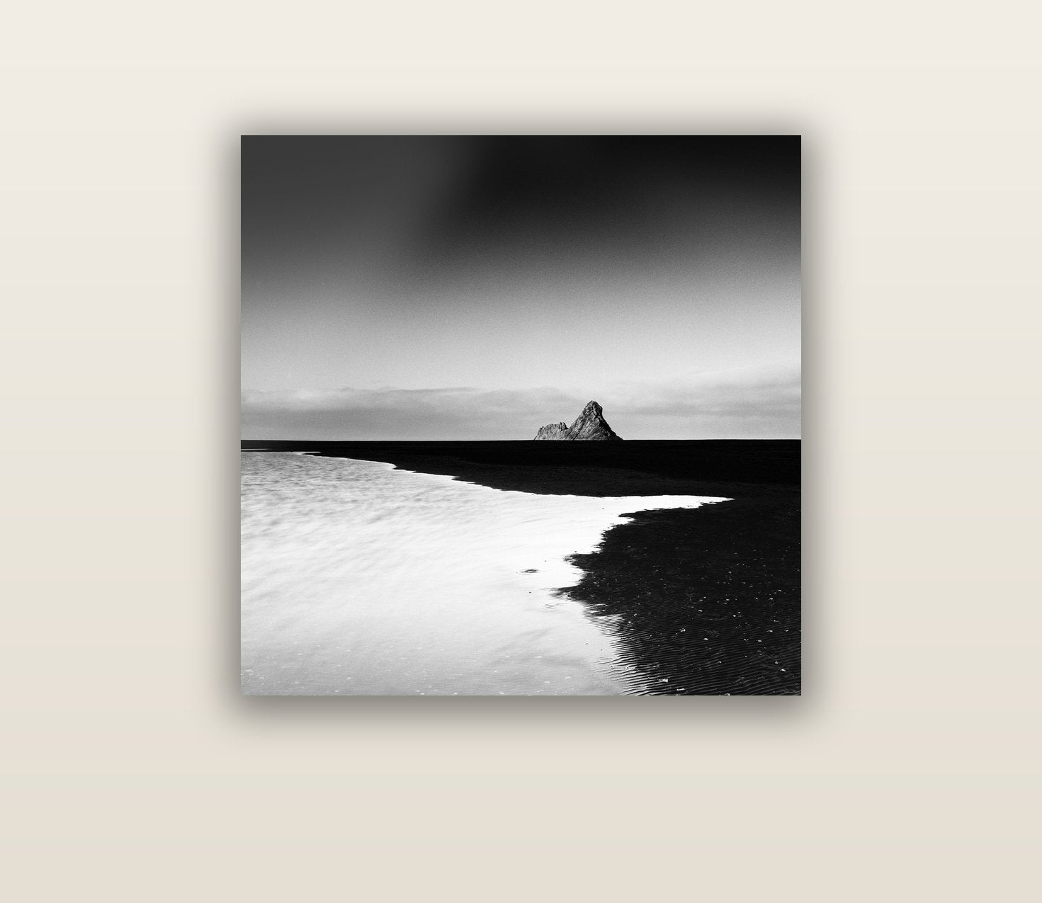Dawns Lost Treasure, Karekare Beach — acrylic glass print, 76 × 76 cm. New Zealand fine art landscape wall art by Stephen Milner.