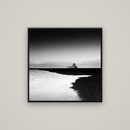 Dawns Lost Treasure, Karekare Beach — Basel Black, 80×80 cm. New Zealand fine art wall art by Stephen Milner.