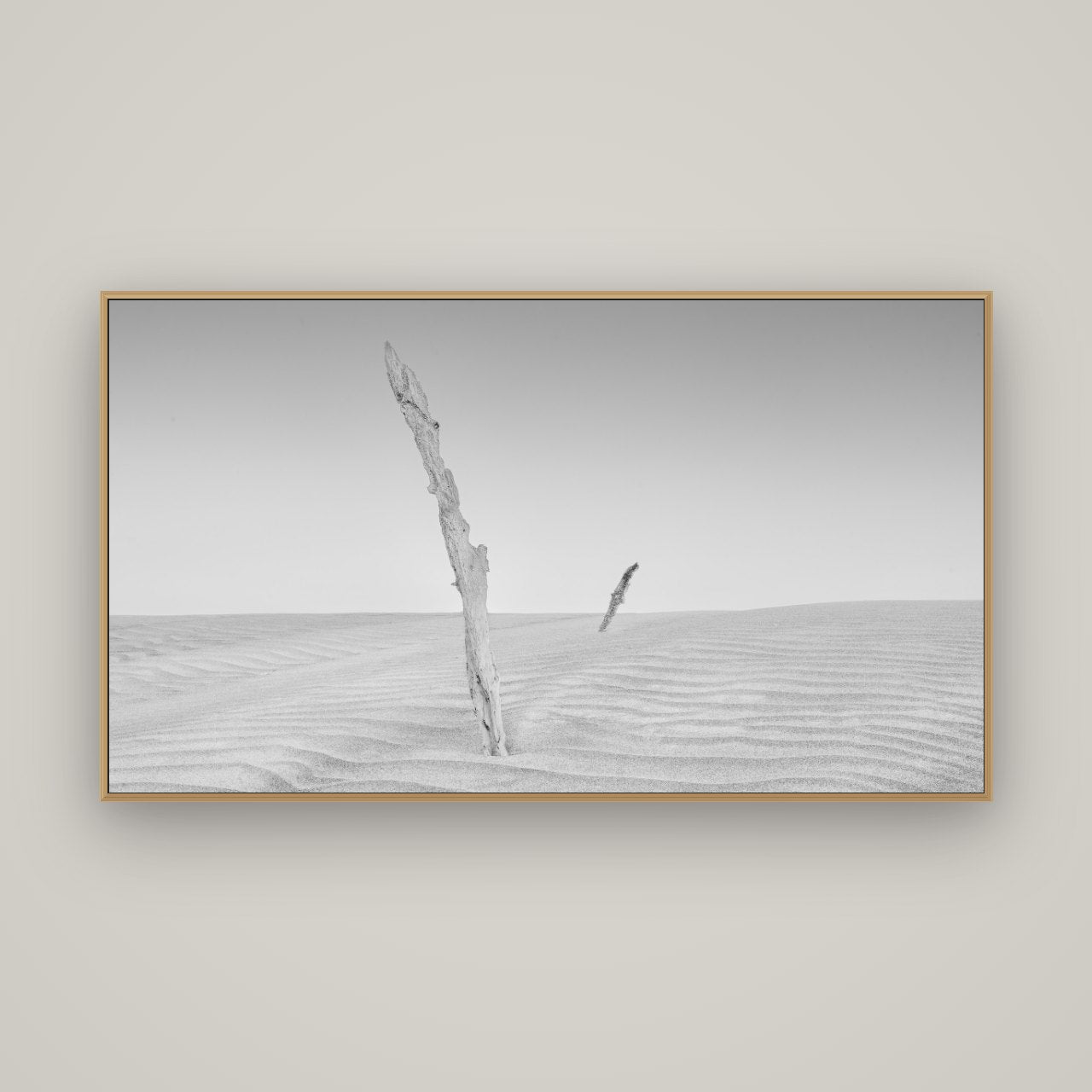 Desert Remnants, Pouto Peninsula, Basel Natural Oak, 160×90 cm. New Zealand fine art wall art by Stephen Milner.