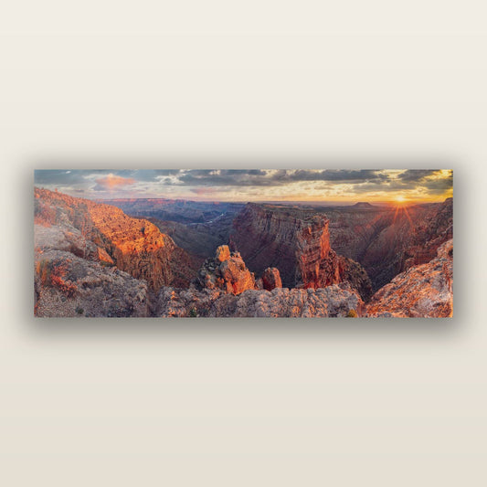 Desert's Symphony, Grand Canyon Sunrise Reverie — frameless acrylic glass print. New Zealand fine art landscape photography by Stephen Milner.