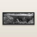 Desert's Symphony, Grand Canyon Sunrise Reverie, black and white framed metallic canvas print, Black frame. New Zealand fine art wall art by Stephen Milner.