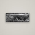 Desert's Symphony, Grand Canyon Sunrise Reverie — Basel Black, 113×40 cm. New Zealand fine art wall art by Stephen Milner.