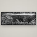 Desert's Symphony, Grand Canyon Sunrise Reverie — Basel Black, 198×70 cm. New Zealand fine art wall art by Stephen Milner.