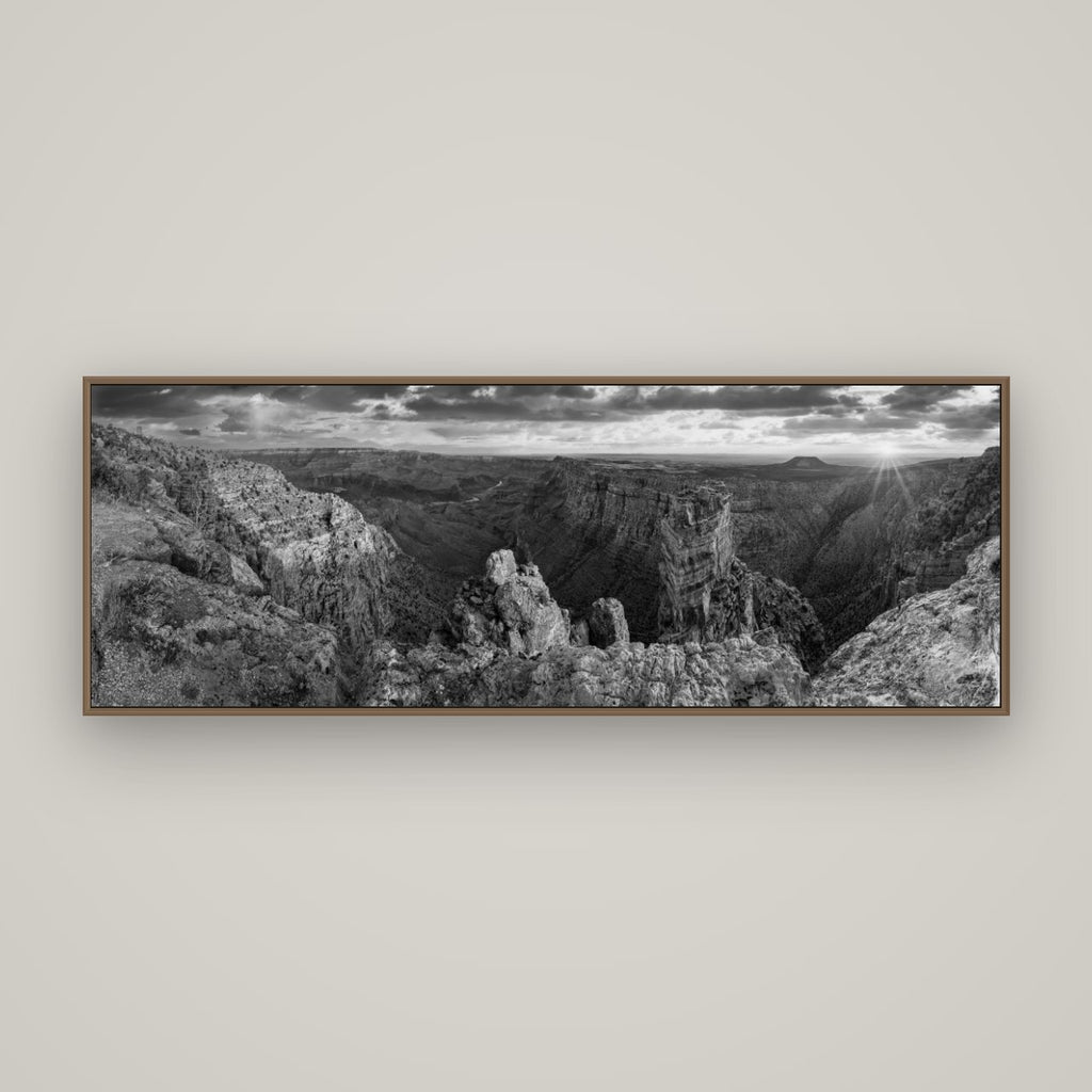 Desert's Symphony, Grand Canyon Sunrise Reverie, Basel Walnut, 170×60 cm. New Zealand fine art wall art by Stephen Milner.