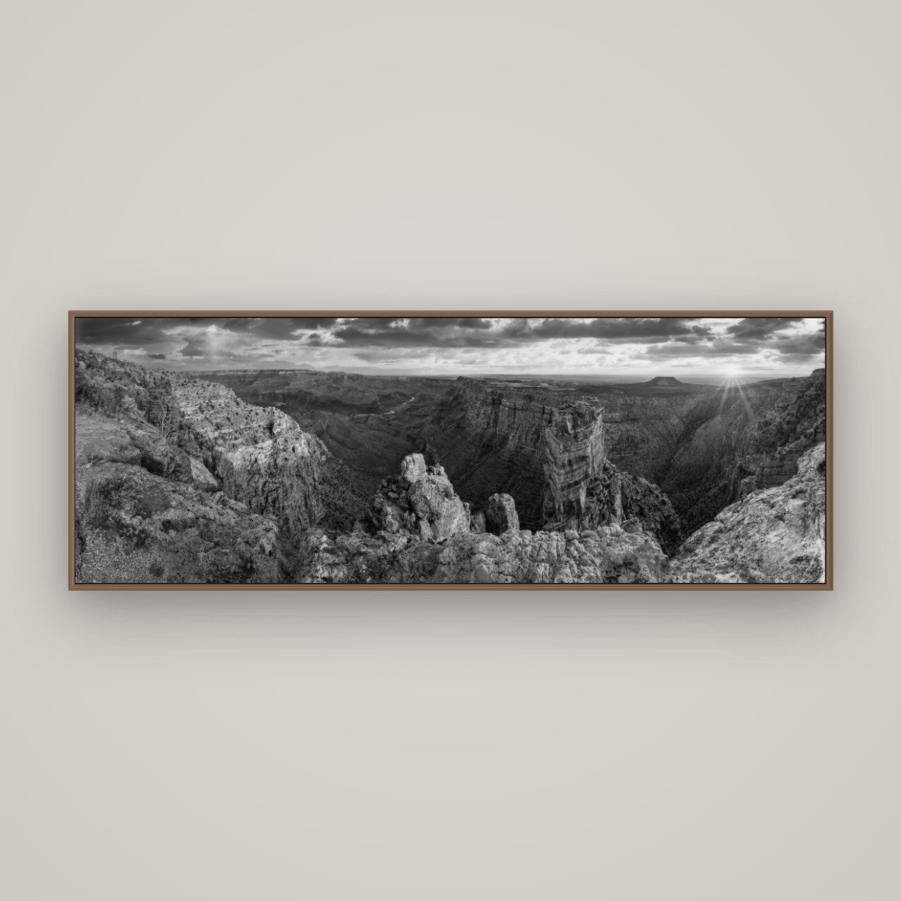 Desert's Symphony, Grand Canyon Sunrise Reverie, Basel Walnut, 170×60 cm. New Zealand fine art wall art by Stephen Milner.