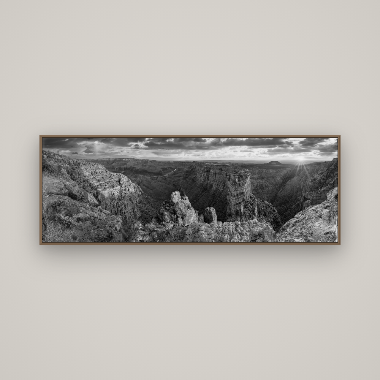 Desert's Symphony, Grand Canyon Sunrise Reverie, Basel Walnut, 170×60 cm. New Zealand fine art wall art by Stephen Milner.