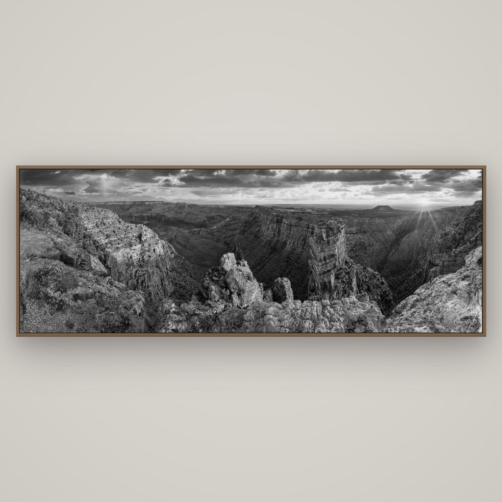Desert's Symphony, Grand Canyon Sunrise Reverie, Basel Walnut, 198×70 cm. New Zealand fine art wall art by Stephen Milner.