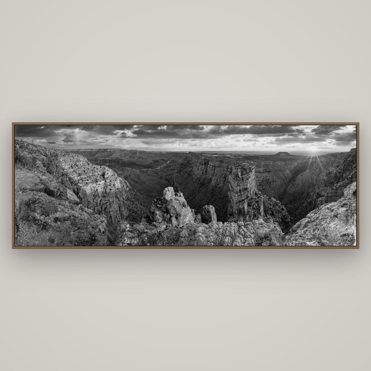 Desert's Symphony, Grand Canyon Sunrise Reverie, Basel Walnut, 198×70 cm. New Zealand fine art wall art by Stephen Milner.