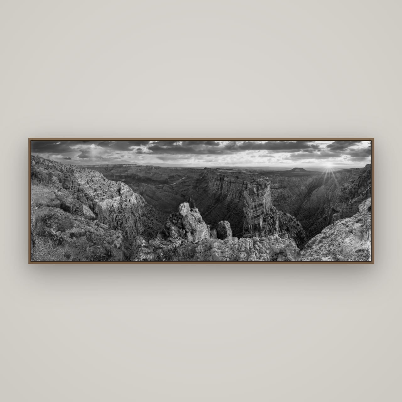 Desert's Symphony, Grand Canyon Sunrise Reverie, Basel Walnut, 198×70 cm. New Zealand fine art wall art by Stephen Milner.