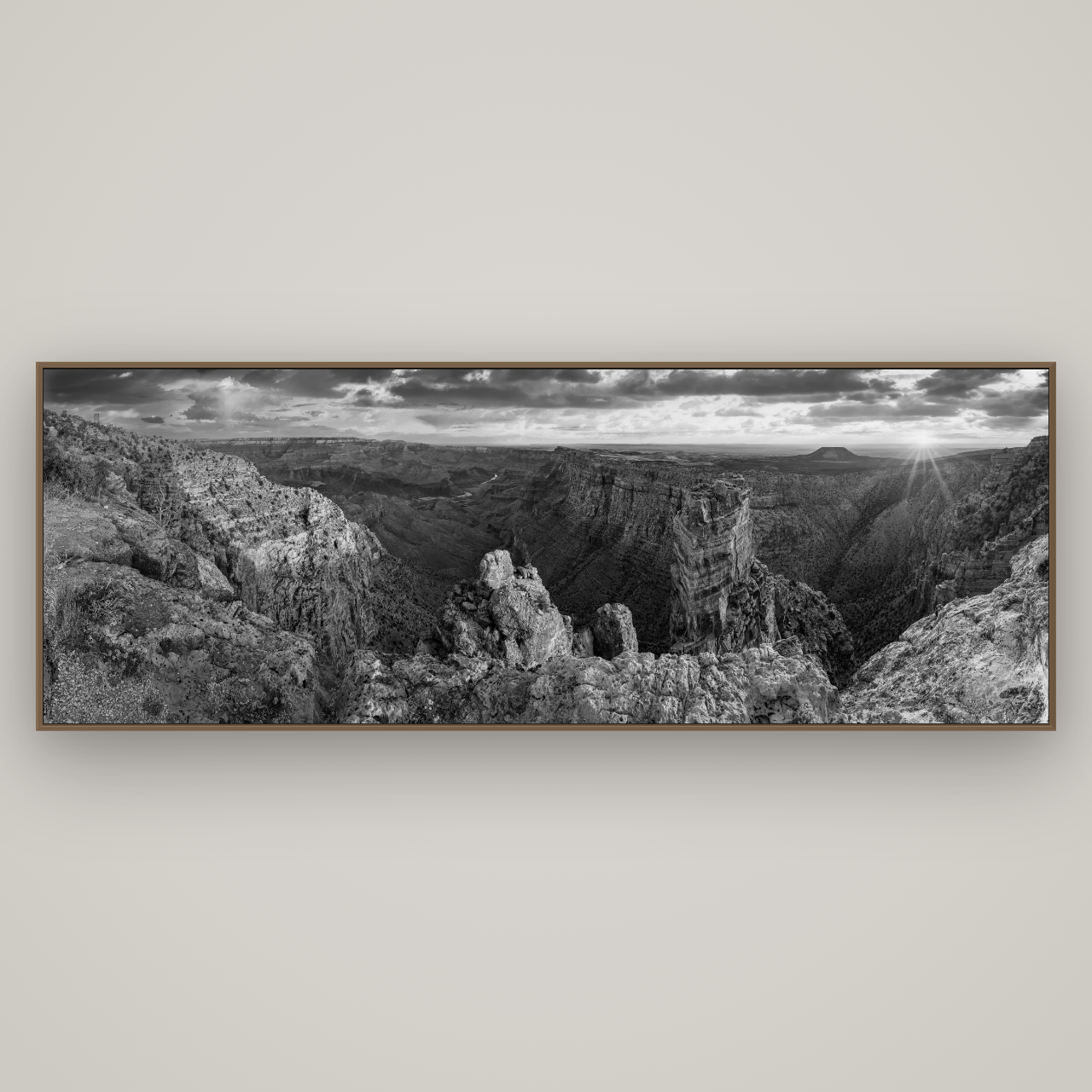 Desert's Symphony, Grand Canyon Sunrise Reverie, Basel Walnut, 227×80 cm. New Zealand fine art wall art by Stephen Milner.