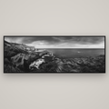 Dunedin Serenity, Tunnel Beach Sunset — Basel Black Matte, 198×70 cm. New Zealand fine art wall art by Stephen Milner.