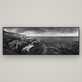 Dunedin Serenity, Tunnel Beach Sunset — Basel Black Matte, 227×80 cm. New Zealand fine art wall art by Stephen Milner.