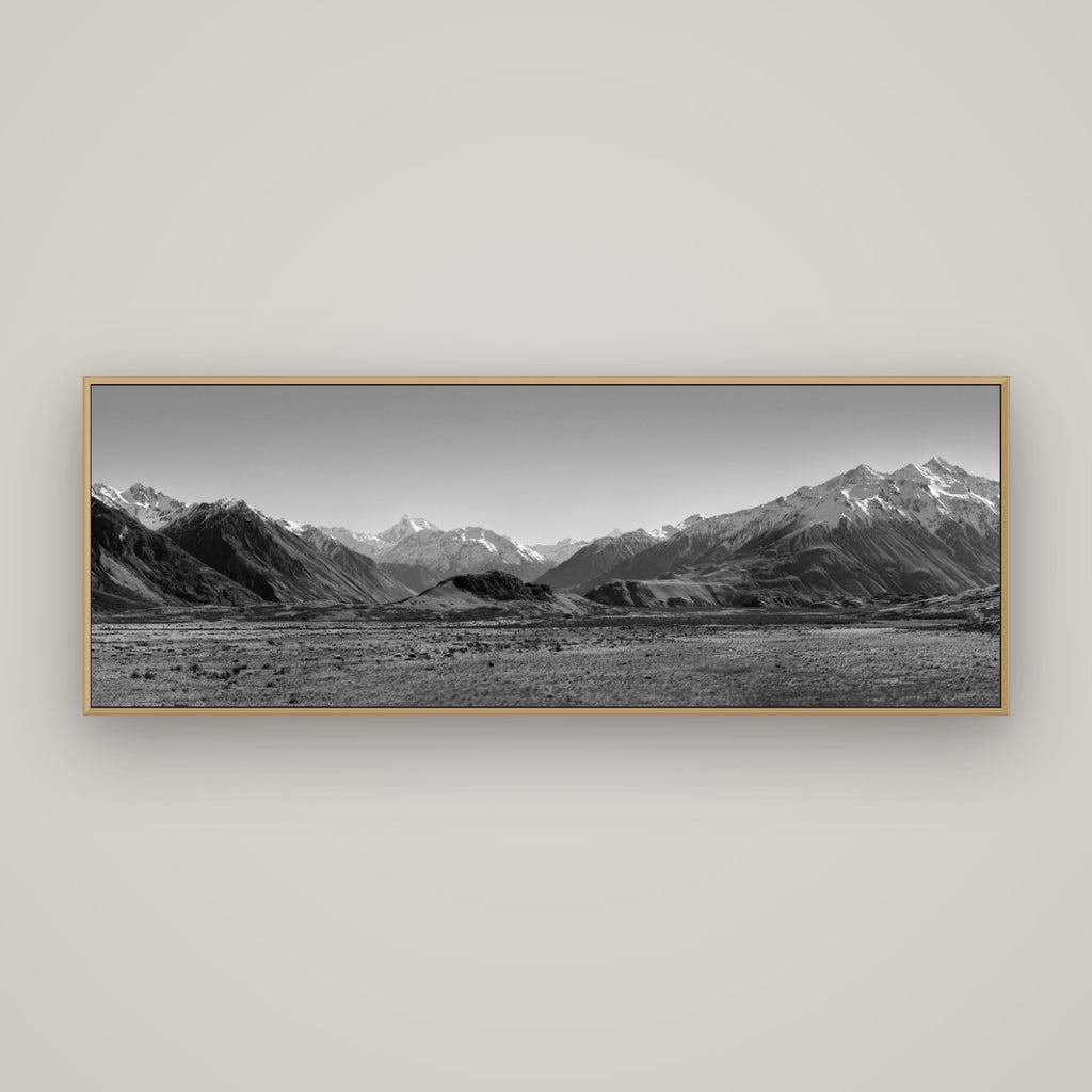 Edoras Unveiled, The Majesty of Mount Sunday, Basel Natural Oak, 170×60 cm. New Zealand fine art wall art by Stephen Milner.
