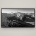 Elysian Heights, Mount Cook's Sunset Embrace — Basel Black, 196×110 cm. New Zealand fine art wall art by Stephen Milner.