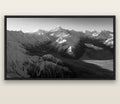 Elysian Heights, Mount Cook's Sunset Embrace — black float frame canvas, 200 × 130 cm. New Zealand fine art landscape wall art by Stephen Milner.